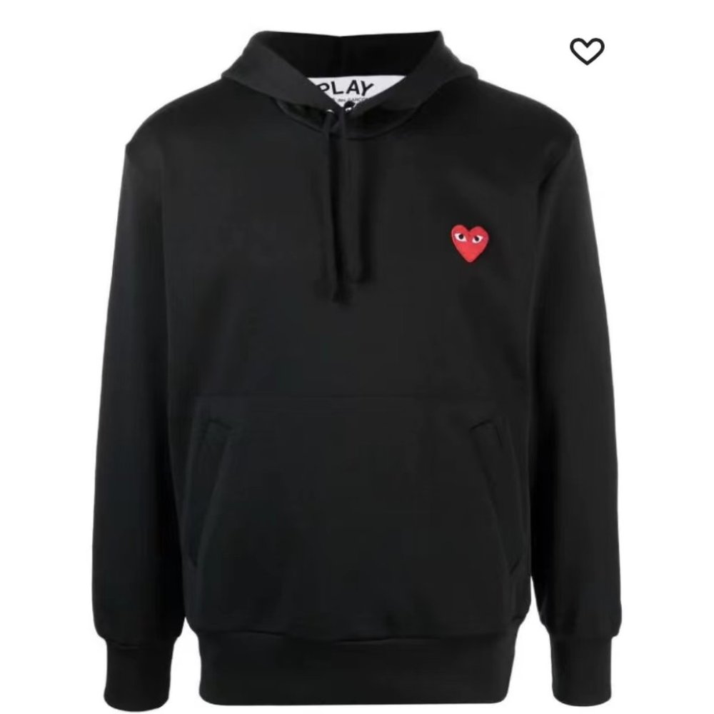 Comme des garcon men's pullover red heart hoodie/sweatshirt